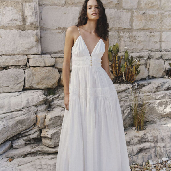 Aje Grace Tiered Maxi Dress, view 2