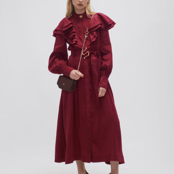 Aje Isabella Belted Midi Dress, view 2