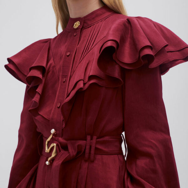 Aje Isabella Belted Midi Dress, view 3