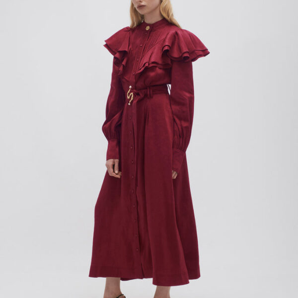 Aje Isabella Belted Midi Dress, view 4