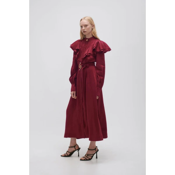 Isabella Belted Midi Dress