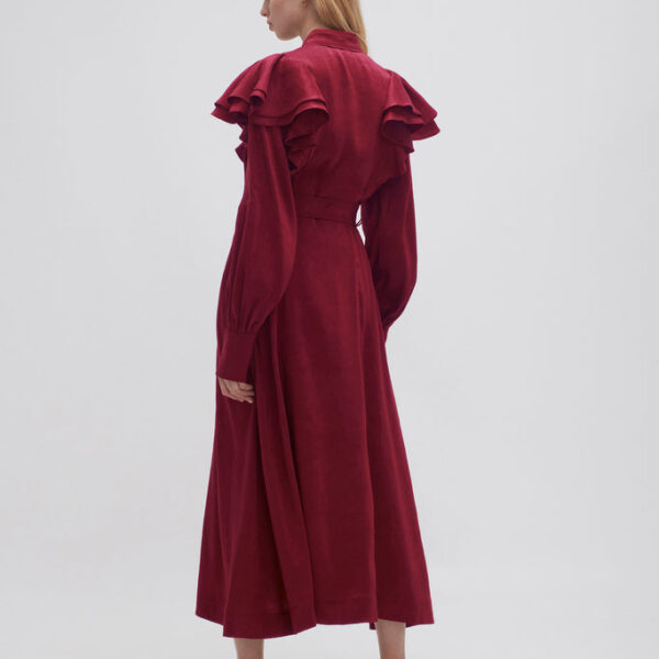 Aje Isabella Belted Midi Dress, view 5
