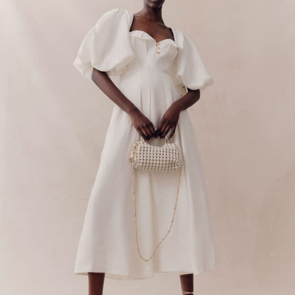 Aje Jessica Frill Midi Dress, view 2