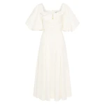 Aje-Jessica-Frill-Midi-Dress Aje Ivory dress