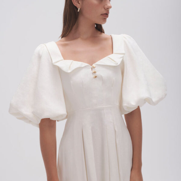 Aje Jessica Frill Midi Dress, view 4