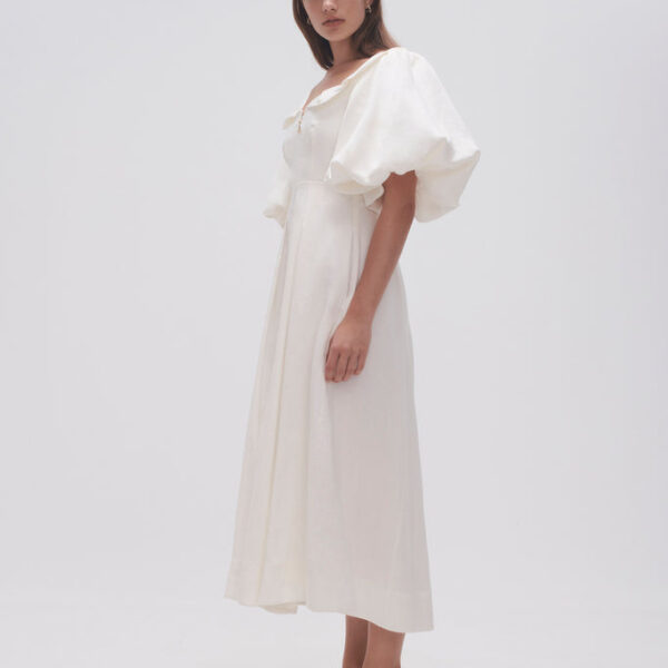 Aje Jessica Frill Midi Dress, view 5
