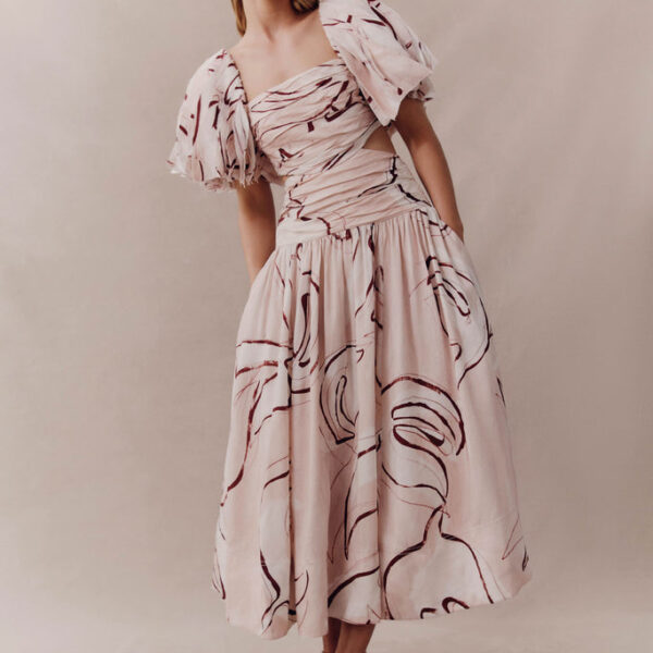 Aje Marianne Ruched Midi Dress, view 2
