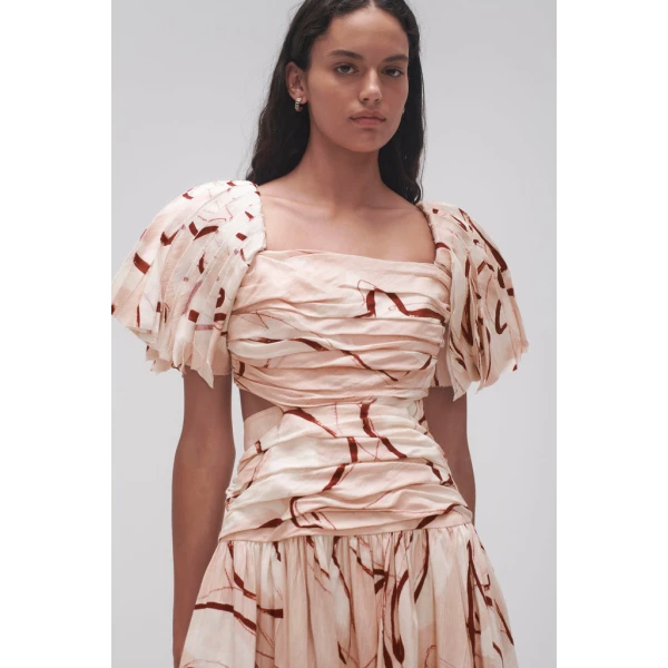 Marianne Ruched Midi Dress