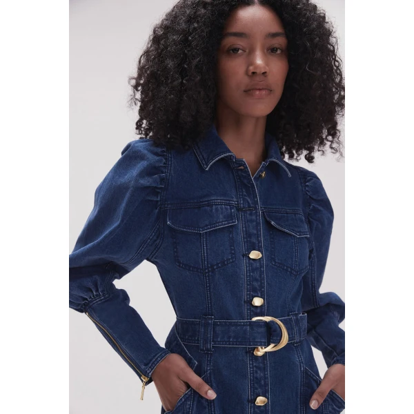 May Denim Long Sleeve Dress