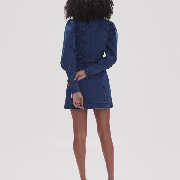 Aje May Denim Long Sleeve Dress, view 5