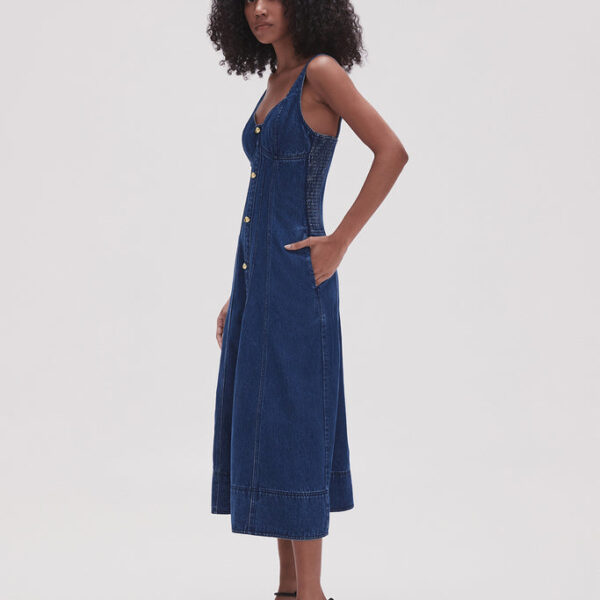 Aje May Denim Midi Dress, view 3