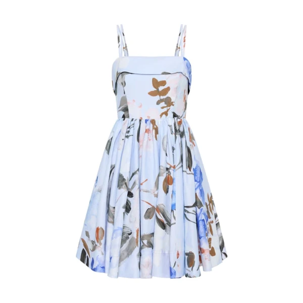 Aje Blue Dress Untamed Mini Dress Clothing Aje Luxury Shoes 