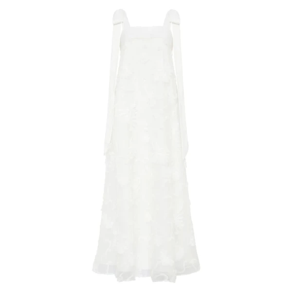 Aje Ivory Dress Ursula Midi Dress Clothing Aje Luxury Shoes 
