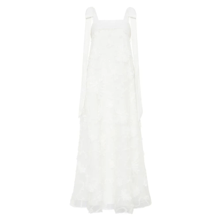 Aje Ivory Dress Ursula Midi Dress Clothing Aje Luxury Shoes 