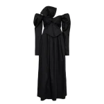 Aje Black Dress Valentina Bow Midi Dress Clothing Aje Luxury Shoes 