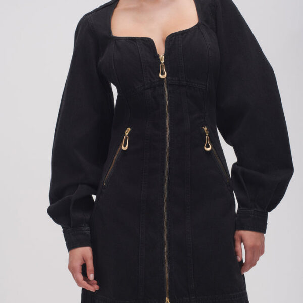 Aje Willa Denim Mini Dress, view 4