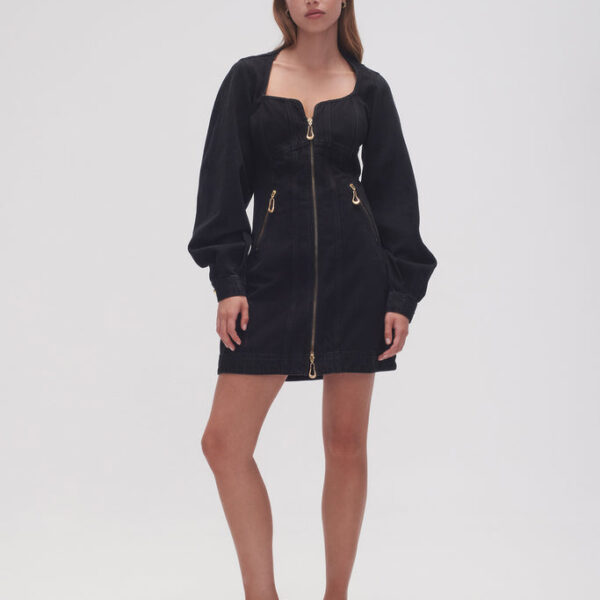 Aje Willa Denim Mini Dress, view 5
