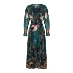 Ruffle wrap dress maxi Ruffle Wrap Dress Clothing Australian Designer Luxury Shoes 