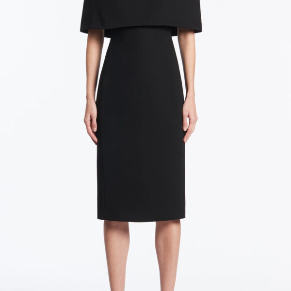 Maelle cape gown Black crepe button sleeved dress (Copy) Clothing classic Luxury Shoes 