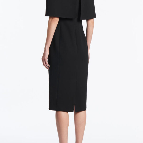 Maelle cape gown Black crepe button sleeved dress (Copy) Clothing classic Luxury Shoes 
