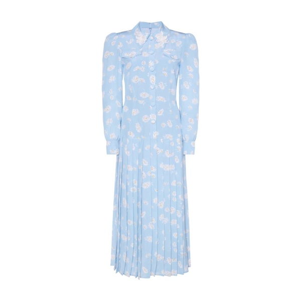 Daisy Print Silk Dress Daisy Print Silk Dress Clothing Alessandra Rich Luxury Shoes 