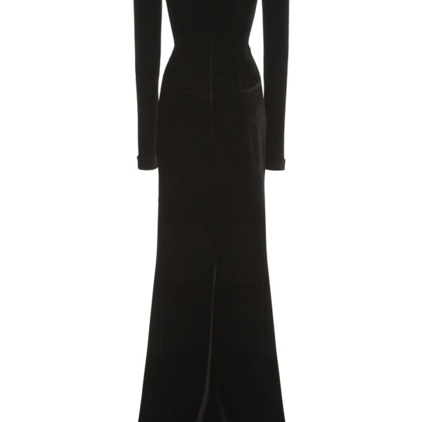 Alessandra Rich Velvet Evening Dress, view 3