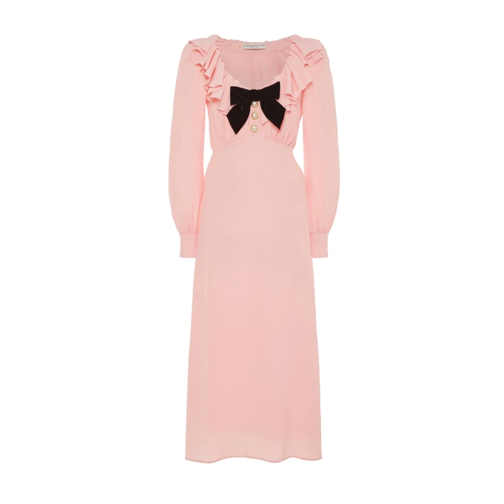 Silk Blend Dress With Volant Collar Silk Blend Dress With Volant Collar Clothing Alessandra Rich Luxury Shoes Silk Blend Dress With Volant Collar Silk Blend Dress With Volant Collar Clothing Alessandra Rich Luxury Shoes