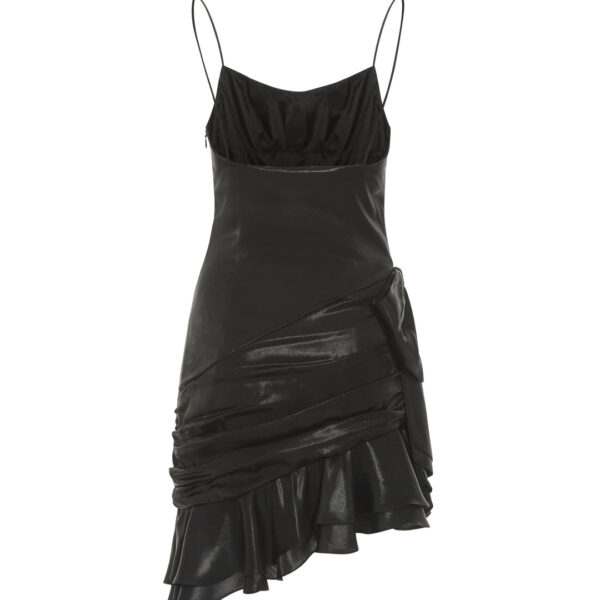 Alessandra Rich Laminated Silk Mini Dress, view 3