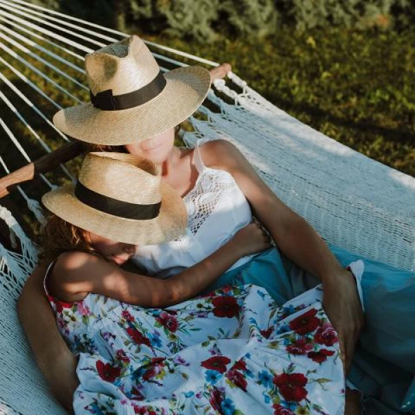 hat with straw