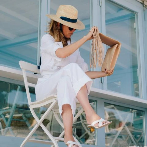 Lady Bogart Mustard Ribbon Straw Hat