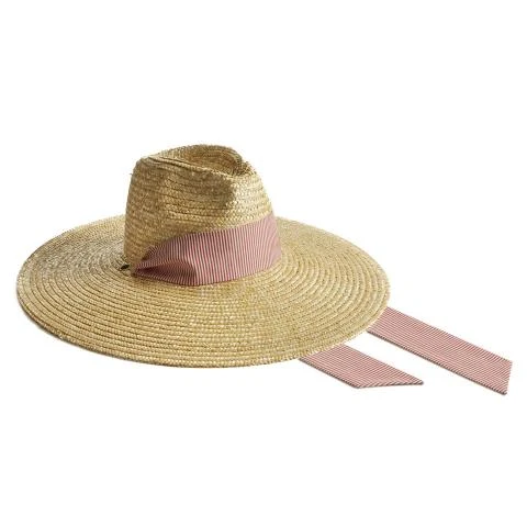 Montegallo-Liberty-Red-Striped-Ribbon-Straw-Hat Straw Hats