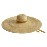 Montegallo-Rossella-Mustard-Ribbon-Straw-Hat Straw Hats