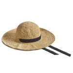 Montegallo-Travel-Black-Ribbon-Straw-Hat Straw Hats