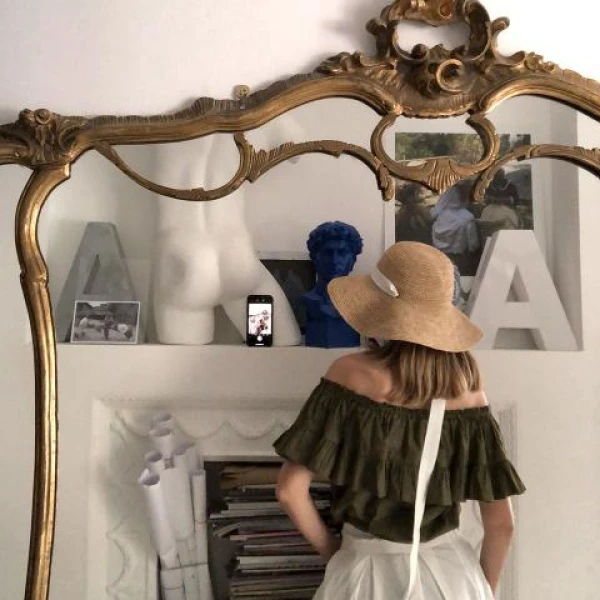 hat with straw