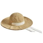 Montegallo-Travel-White-Ribbon-Straw-Hat Straw Hats