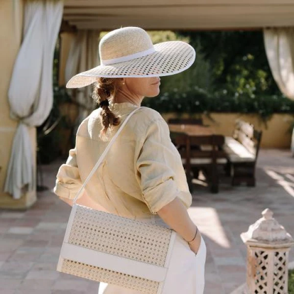 hat with straw