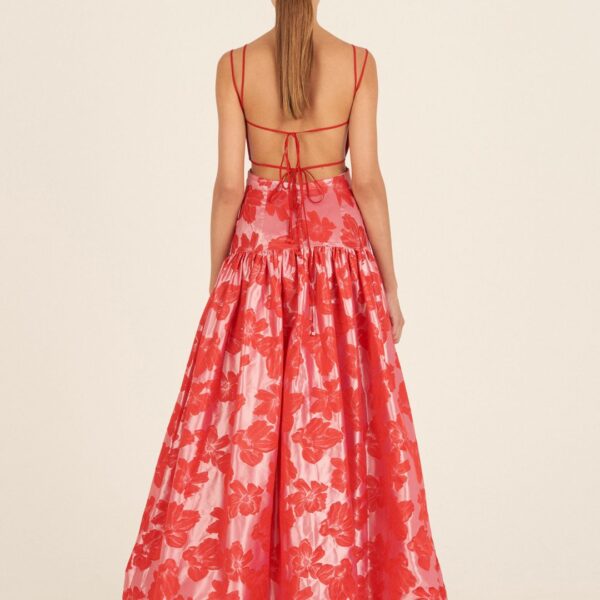 Silvia Tcherassi Anamaria Cherry Floral Maxi Dress, view 3