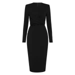 Black crepe cape midi dress (Copy) - 18 UK   Luxury Shoes 