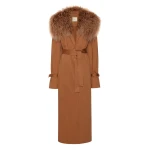 Cotton Relaxed Trench With Shearling