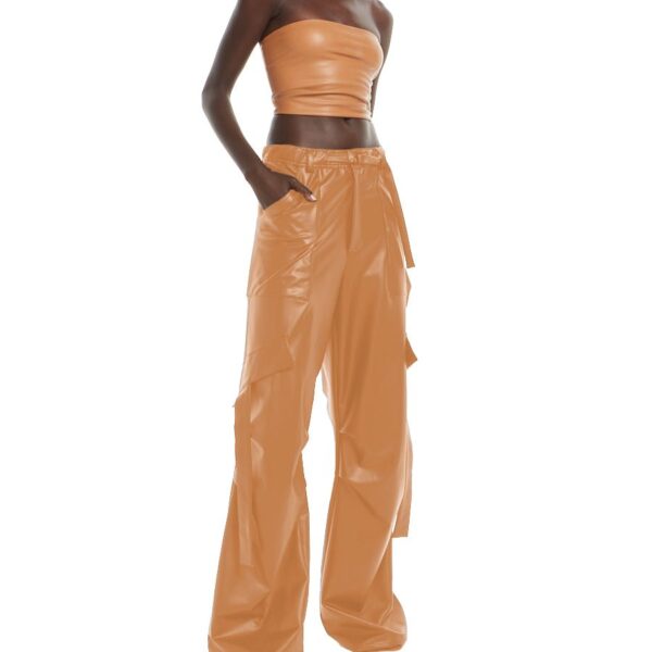 LaPointe Faux Leather Tube Top, view 2