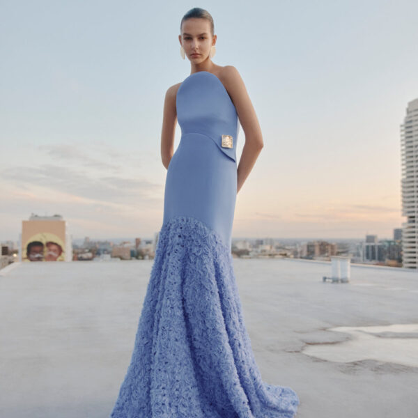 Maelle cape gown Lindy lee pearl floating blossoms silk waterfall dress (Copy) Clothing classic Luxury Shoes 