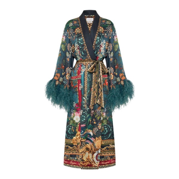 Camilla dress Long robe with flared sleeve women's Long Robe With Flared Sleeve Clothing Australian Designer Luxury Shoes 