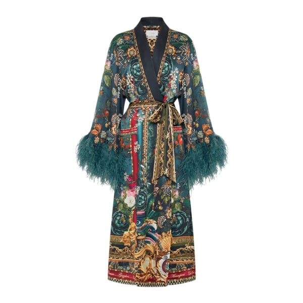 Camilla dress Long robe with flared sleeve women's Long Robe With Flared Sleeve Clothing Australian Designer Luxury Shoes 