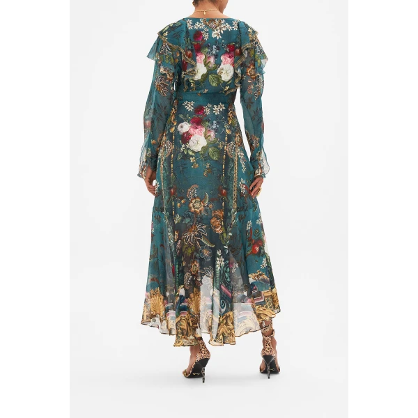green midi dress