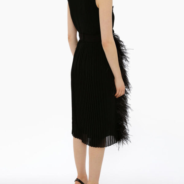 Huishan Zhang Elizabeth Dress Black Pleated Voile Elizabeth Dress Black Pleated Voile Clothing British designer Luxury Shoes 