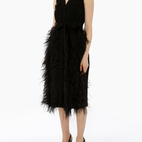 Huishan Zhang Elizabeth Dress Black Pleated Voile Elizabeth Dress Black Pleated Voile Clothing British designer Luxury Shoes 