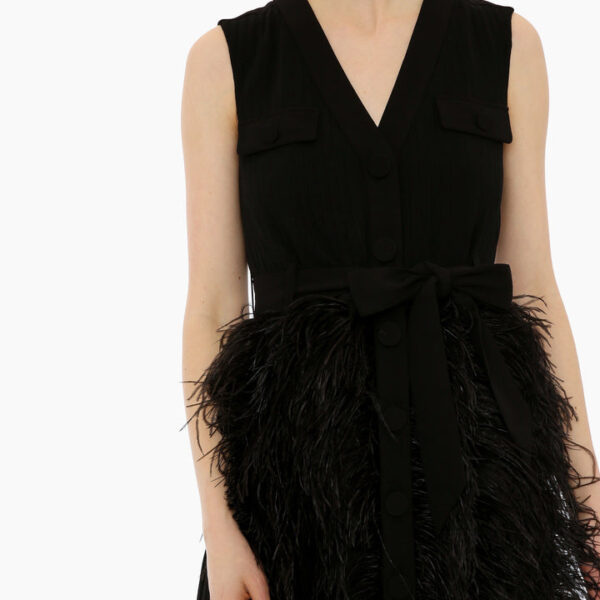 Huishan Zhang Elizabeth Dress Black Pleated Voile Elizabeth Dress Black Pleated Voile Clothing British designer Luxury Shoes 