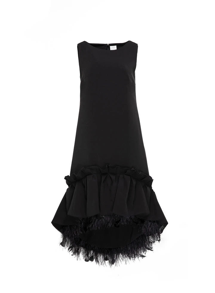 Huishan-Zhang-Jodie-Dress-Black-Crepe Huishan Zhang Jodie Dress Black Crepe