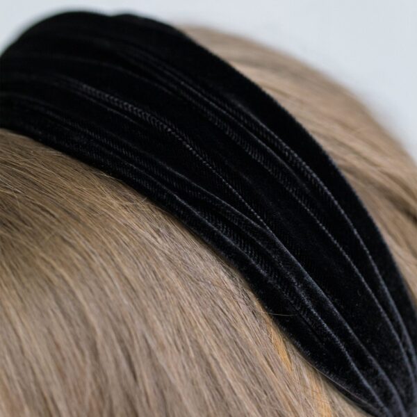 The Natasha Headband is made in New York from hand-draped silk velvet