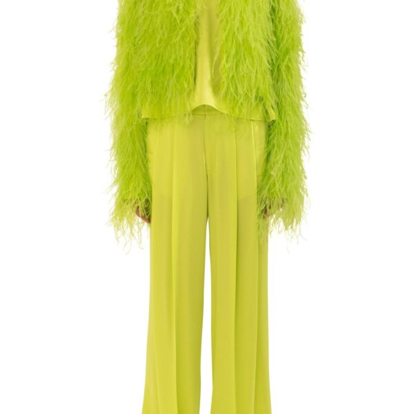 Lapointe Cropped Feather Bomber